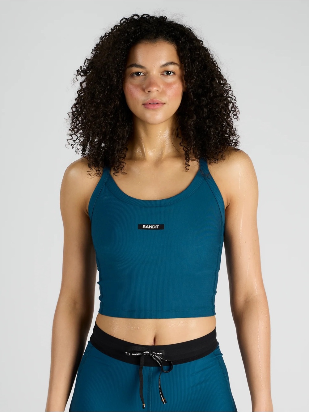 Bandit Running built in bra teal race top Women’s Small NWT